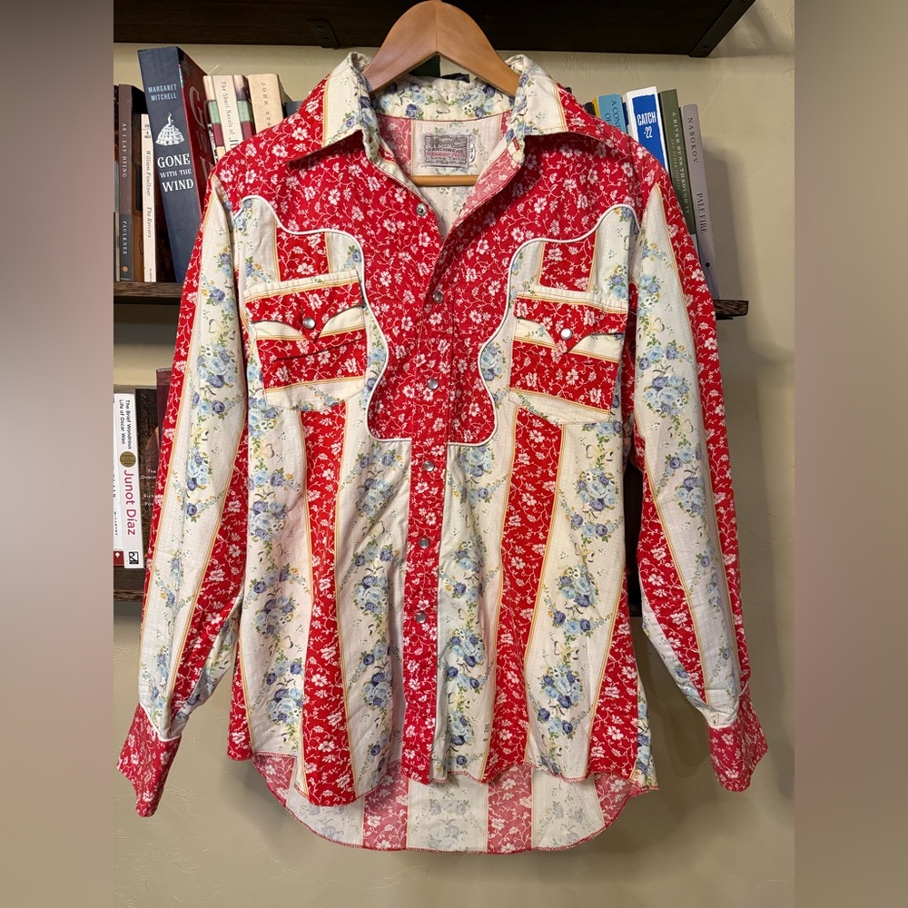 Red and Cream Floral Shirt